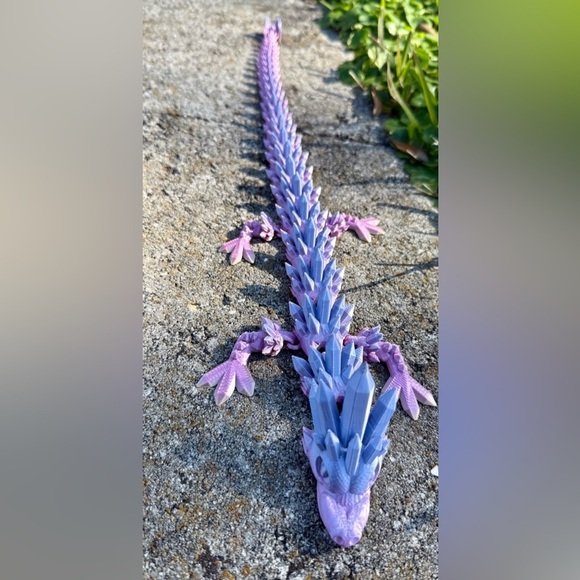 3D Dragon,Flexible Articulated Dragon,Crystal Dragon Toy,3D Printed Gift - Picture 6 of 9